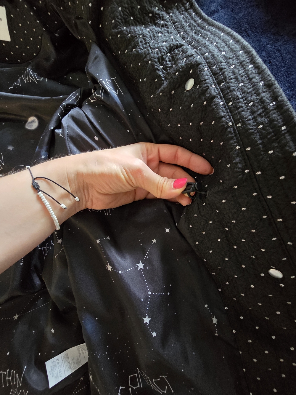 balabala premium x JASON WU Polka Dot Hooded Long Puffer Coat Jacket 160/80A - Picture 7 of 16